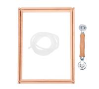 Alipis Multifunctional Beech Wood Desktop Cross Stitch Frame 20x35.6cm Adjustable Embroidery Stand Scroll Frame for Needlework and Crochet Craft Supplies