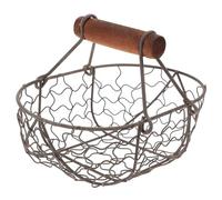 Alipis Multifunctional Wrought Iron Desktop Storage Basket with Rustic Coating Fruit and Egg Holder for Kitchen Countertops Space-saving Decorative Organizer for Fruits Bread and