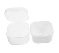 Alipis Nail Polishing Head Cleaning Bowl Portable Reusable Plastic Soaking Tray for Nail Art Tools Cleaner Case for Salon and Home Use Dead Skin Removal