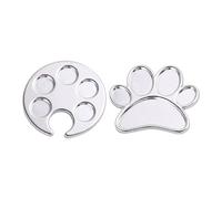 Alipis Nails Color Plate 2pcs Silver Lightweight Portable Nail Art Color Mixing Board Unique Shape Design for Professional Use