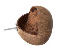 Alipis Natural Coconut Shell Parrot Nest Box for Birds with Wear-resistant Material and Spacious Design, for Home Parrot Keeping as A Hanging Bird House