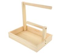 Alipis Natural Wood Jewelry Stand with Tray Multi-functional Organizer for Necklaces Bracelets Keys Minimalist Desktop Display Rack for Home and Retail Use