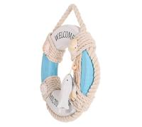 Alipis Nautical Life Wooden Pendant Wall Hanging Decor for Home Large Macrame Ornament