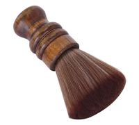 Alipis Neck Duster Brush for Hairdressing with Wooden Handle, Easy to Sweep Broken Hair and Time-saving Synthetic Fiber Hairbrush for Barbers and Hair Stylists