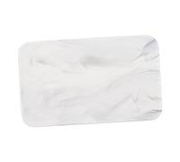 Alipis Nordic Simple Ceramic Tray Rectangular Plate Marble Pattern Cutting Board Cake Sushi Serving Platter Grey 10 Inch for Dining Table