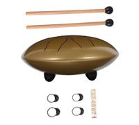 Alipis Note Tongue Drum Percussion Instrument Multi-purpose Ethereal Sound Steel Drum for Yoga Meditation and Music Therapy in Fashionable Gold Finish