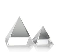 Alipis Optical Glass Pyramid Prism with Crystal Material 80mm Mind Clearing Desk Ornament and Four Sides Design for Rainbow Principle Research and Office Use