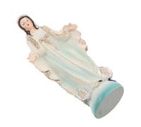 Alipis Our Lady of Guadalupe Figurine Small Mexican Blessed Mother Resin Statue Catholic Mary Desktop Decor Miniature Religious Sculpture with Detailed Craftsmanship and Ethnic Patterns