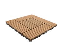 Alipis Outdoor Interlocking Deck Tiles Plastic Patio Flooring for Garden Balcony Backyard Weather Resistant Slip Realistic Wood Texture Finish