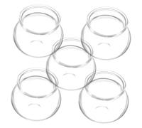 Alipis Pack of 5 Mini Glass Empty Fish Tank Desktop Mini Fish Tank Small Fish Tank Dollhouse Fish Bowl Miniature Goldfish Tank Dollhouse Fish Tank Transparent