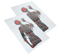 Alipis Paper Head and Chest Ring Target Paper 17.7x12.6 Inches 2 Sheets | Archery Sports Outdoors, Highly Visible Adhesive Stickers, Easy to Use Training Sheets