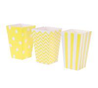 Alipis Paper Popcorn Boxes 48-Pack Movie Theater Style Popcorn Containers with Stripe and Dot Design Paper Treat Boxes for Party Candy Buffet and Food Storage Ideal for Baby Showers and Birthdays