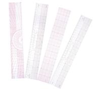 Alipis Patchwork Ruler 4 Pcs Flexible PVC Sewing Rulers for Garment Pattern Drafting Multiple Specifications, Precision Measuring Tools for Designers and DIY Enthusiasts