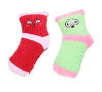 Alipis Pet Dog Squeaky Plush Toys 2pcs Indoor Chew Resistant Soft Socks with Sound for Puppy Training and Interactive Play