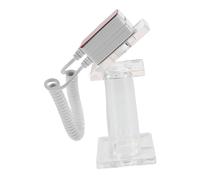 Alipis Phone Display Stand with Crystal Material and Spring Security Chain Quick Assembly Stable Base for Mobile Retail Stores and Business Hall Phone Showcase