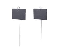 Alipis Plant Labels Hanging Tags 2pcs Natural Style Slate Black with Easy Classification and Sturdy Design, Plant Accessory for Flower Pots for Gardening