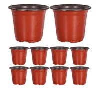 Alipis Plastic Flower Pot with Breathable Design for Succulents and Small Cacti 50pcs Red Minimalist Plastic Garden Pot Planter for Gardening and Window Sills Decoration