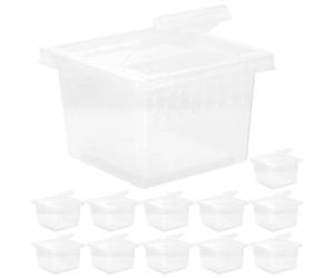 Alipis Plastic Reptile Box Household Reptile Carrier Cage 12pcs with Breathable Holes Portable and Ventilative Keeper for Frogs and Crickets