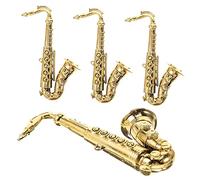 Alipis Plastic Saxophone Model 4pcs Diy Decorative Saxophone for Crafts for Handmade Decor and Boys and Girls' Fun