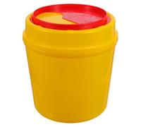 Alipis Plastic Trash Can With Lid Round 3 L For Lab Sharps And Waste Management