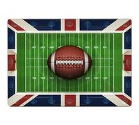 Alipis Playroom Area Rug Football Pattern Polyester Rectangle