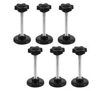 Alipis Plum Blossom Knobs Lightweight 6pcs for Knee Walker Replacement Parts and Galvanised Carbon Steel Clamping Screws, Easy Replacement Hardware for Seniors Outdoor Walkers