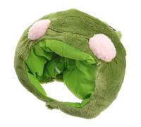Alipis Plush Frog Hat Cartoon Cosplay Headwear Soft Material Party Photo Prop for Adults Halloween Carnival Costume