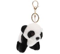 Alipis Plush Panda Keychain Soft Stuffed Animal Key Ring Cute Bag Charm Lightweight Decorative Pendant for Backpack