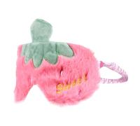 Alipis Plush Pink Sleep Eye Cover Strawberry Shape Breathable Sleep Mask Comfortable to Wear and Blocks Light for Office and Party Use