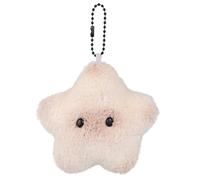 Alipis Plush Star Keychain with Squeaky Small Siamese Cartoon Pendant, Lightweight Furry Handbag Charm for Casual and Everyday Use