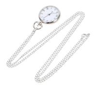 Alipis Pocket Watch Necklace and Glass Roman Dial Silver Alloy with Hanging Design Simple and Decorative Casual Accessory for Women