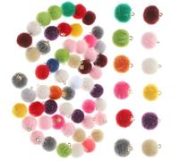 Alipis Pom Pom Earring Charms Fluffy Balls 60pcs DIY Craft Accessories for Earrings and Holiday Decorations Random Color