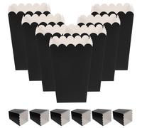 Alipis Popcorn Boxes 50Pcs Black Cardboard 4.21X2.16In Paper Snack Holders for Festivals Birthdays Weddings Movie Nights