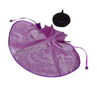 Alipis Porch Goose Witch Costume Outfit Kit for Halloween Season Purple | Cloth Cape and Witch Hat, Ready-to-use Set for Porch or Lawn Display