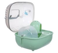 Alipis Portable 2-tier Abs Hamster Carry Cage with Multiple Ventilation Holes and Sturdy Handle, Breathable Small Animal Travel Case for Guinea Pigs and Bunnies during Outdoor Adventures