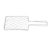 Alipis Portable Bbq Grill Basket for Fish and Steak with Iron Handle, Multi-function Barbecue Rack for Outdoor Barbecue and Picnic, Sturdy Silver Grilled Basket Camping Supply