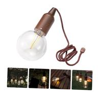 Alipis Portable Camping Tent Light LED Pull String Lantern Outdoor Hanging Lamp for Hiking Hunting Fishing with Built Battery Box