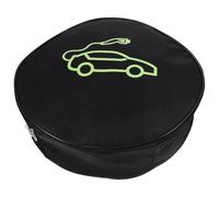 Alipis Portable Ev Cable Bag for Car Battery and Ev Charger with Polyester Material, round Shape, Easy to Open and Close, for Travel and Outdoors Cable Storage Black