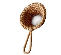 Alipis Portable Rattan Woven Tea Strainer with Handle Fine Mesh Colander for Filtering Tea Dregs and Spices for Hotels and Families
