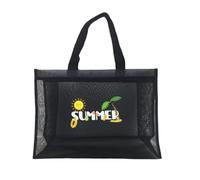 Alipis Portable Tote Bag with Breathable Nylon and Net Yarn Material, Large-capacity Storage, Firm Shape, Fashion Printing Design, for Travel and Shopping Use