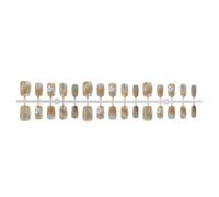 Alipis Press on Nails Full Cover Fake Plastic Nail Tips in Abs Material with Stylish Five-petal Flower Design, Time Saving Application Enhancing Natural Beauty for Women and Teens