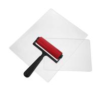 Alipis Printing Roller Gel Plate Kit and Gel Material with Hand Roller and Integrated Paint Brush Supports Learning Monoprinting and Stamping Methods, Easy Ink Control