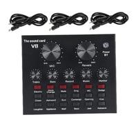 Alipis Professional USB Live Sound Card with Noise Reduction Chip Voice Changer and Warm-up Sound Effects for Mobile Streaming Recording Ktv and Broadcast