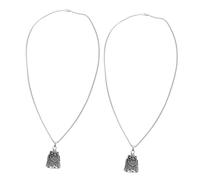 Alipis Punk Owl Guardian Bell Keychain 2pcs Lucky Amulet Jewelry for Motorcyclists and Bikers Vintage Style Motorcycle Bells Pendant