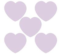Alipis Purple Heart-shaped Self-stick Notes, Strong Adhesive Memo Pads 5pcs, 100 Pages Each, Unlined Multi-use Notepads for Office, School, Personal Planning and Reminders