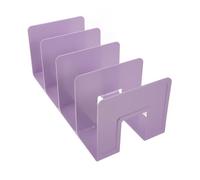 Alipis Purple Plastic Bookend Thickened Design Simple Classification Desktop Organizer for Books and Files Suitable for Home Study Rooms and Dormitories