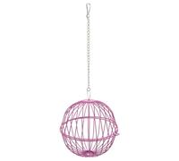 Alipis Rabbit Hanging Feeder for Guinea Pigs and Rabbits with Iron Wire Material and Hanging Chain, Easy to Carry Feed Dispenser Ball Suitable for Small Animal Cages and Outdoor Use