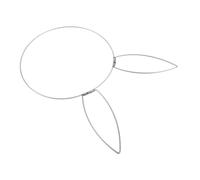 Alipis Rabbit Head Iron Wreath Frame Silver Metal Bunny Head Circle DIY Flexible Wire Form Large 13x8 Inch Versatile for Easter and Holiday Decoration