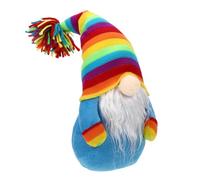 Alipis Rainbow Color Gnome Doll Large Blue Faceless Cloth Ornament for Home Decor Festive Table Centerpiece and Brightly Colored Adornment for Holiday Spirit and Photography Prop