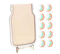 Alipis Rainbow Reward Jar for Wooden Classroom Incentive Chart with Tokens Decorative Behavior Tracker for Home and School Learning